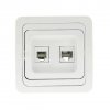 EKF Розетка RJ-45+Phone PROxima EEK00-135-10