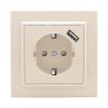 EKF Розетка 1-местная СП Минск 16А с защитной шторкой с USB 1А ERR16-028-200-USB