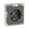 EKF UP1-SOM-111 Механизм розетки, 16А, с заземлением, со шторками, мокко Эпика