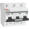 EKF Автоматический выключатель 3P 125А (C) 10kA ВА 47-100 EKF Basic mcb47100-3-125C-bas