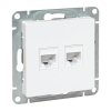 EKF UP1-SOW-2RJ45-5 Механизм розетки RJ45 - 2шт, (cat5), белый Эпика