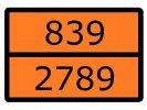 EKF an-7-839-2789 Знак наклейка для маркировки опасных грузов "Номер ООН 839/2789"