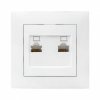 EKF Валенсия розетка компьютерная RJ-45 2-местная белая EWK02-035-10
