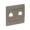 EKF Валенсия лицевая панель розетки RJ-45 2-местная графит ESK02-L-035-60