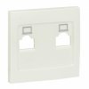 EKF Валенсия лицевая панель розетки RJ-45 2-местная жемчуг ESK02-L-035-50