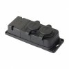 EKF Розетка двухместная с защитными крышками каучуковая 230В 2P+PE 16A IP44 RPS-018-16-230-44-r