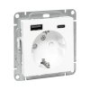 EKF UP1-SOW-111-USBA+USBC Механизм розетки с USB-A+С - 2шт, 16А, с заземлением, со шторками