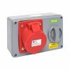 EKF ps-1425-32-380 Розетка с блокировкой и выключателем 1425 3Р+РЕ+N 32А