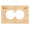 EKF sh-d72-2 Шаблон для подрозетников c 2 отв. диам. 72 мм Expert