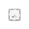 EKF UP1-SOW-USBA+USBC Механизм розетки USB-A+С, белый Эпика