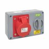 EKF ps-1424-32-380 Розетка с блокировкой и выключателем 1424 3Р+РЕ 32А