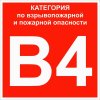 EKF pn-b4 Знак пластик "Категории взрывопожарной опасности B4" (200x200)