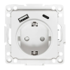 EKF EYR16-2USB-typeA-typeC Стокгольм Механизм Розетки 1-местной с/з, USB A+C 16А