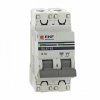 EKF Автоматический выключатель 2P 2А (C) 4,5kA ВА 47-63 PROxima mcb4763-2-02C-pro
