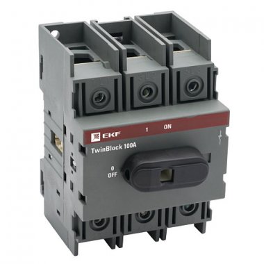 Фотография товара 'EKF Рубильник 100A 3P c рукояткой управления для прямой установки PROxima tb-100-3p-f'