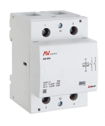 Фотография товара 'EKF km-av-3-125-02-230V Контактор модульный КМ 125А 2NC 230В АС'