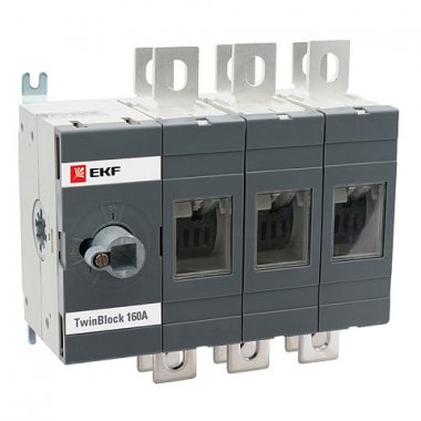 Фотография товара 'EKF Рубильник 160A 3P реверсивный без рукоятки управления tb-s-160-3p-rev'
