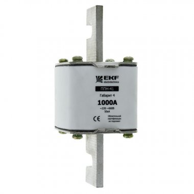 Фотография товара 'EKF Плавкая вставка ППН-41 габарит 4 PROxima fus-41/1250'