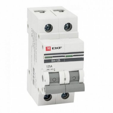 Фотография товара 'EKF Выключатель нагрузки 2P 125А ВН-125 PROxima SL125-2-125-pro'