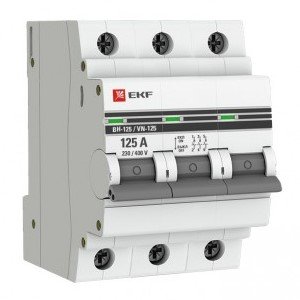 Фотография товара 'EKF Выключатель нагрузки 3P 100А ВН-125 PROxima SL125-3-100-pro'