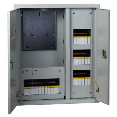 Фотография товара 'EKF Щит учетно-распределительный встраиваемый ЩУРв 3/48 двухдверный (620х660х165) IP31 PROxima mb13-3/48-2'