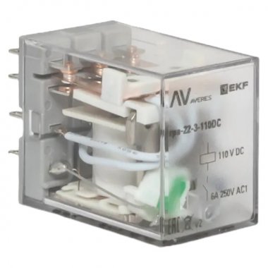 Фотография товара 'EKF rpa-22-3-110DC Реле промежуточное RPA 22/3 6A 110В DC'