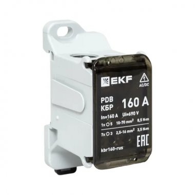 Фотография товара 'EKF kbr160-rus Клеммный блок распределительный КБР 160A'