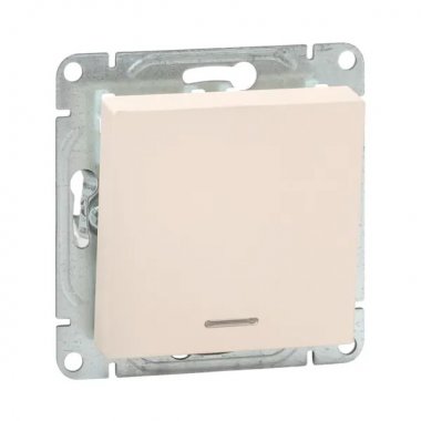 Фотография товара 'EKF UP1-SWI-14 Механизм выключателя, одноклавишный, с подсветкой, кремовый Эпика'