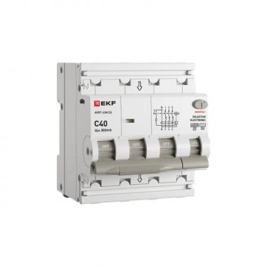 Фотография товара 'EKF D63N46ES40C300 Автоматический выключатель дифференциального тока АВДТ-63N 3P+N (S) 40А'