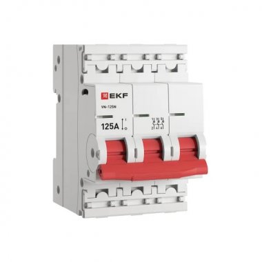 Фотография товара 'EKF S1253125 Выключатель нагрузки ВН-125N 3Р 125А PROXIMA'