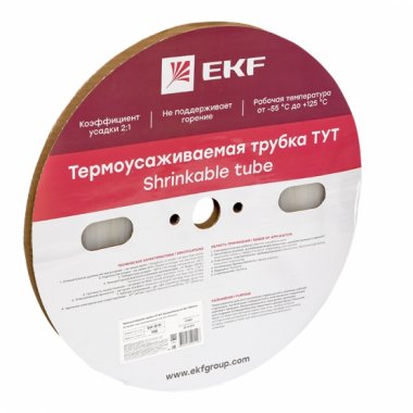 Фотография товара 'EKF tut-8-tr Термоусаживаемая трубка ТУТ 8/4 PROxima'