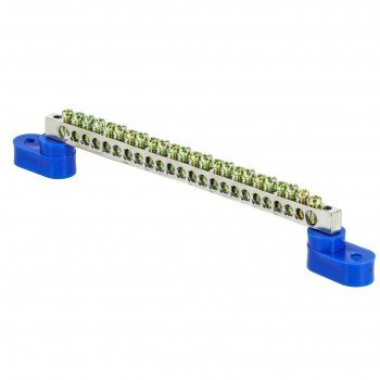 Фотография товара 'EKF Шина «0» N (6x9мм), 24 отверстия, никель, 2 угловых изолятора PROxima sn1-63-24-2'