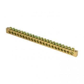 Фотография товара 'EKF Шина PEN «ноль-земля» (6х9мм), 22 отверстия, латунь, крепеж по краям PROxima sn0-63-22-k'