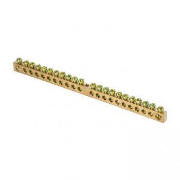 Фотография товара 'EKF Шина PEN «ноль-земля» (6х9мм), 22 отверстия, латунь, крепеж по центру PROxima sn0-63-22'