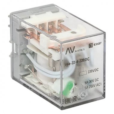 Фотография товара 'EKF rpa-22-4-220DC Реле промежуточное RPA 22/4 5A 220В DC AVERES'