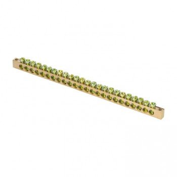 Фотография товара 'EKF Шина PEN «ноль-земля» (6х9мм), 24 отверстия, латунь, крепеж по краям PROxima sn0-63-24-k'