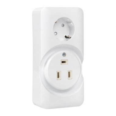 Фотография товара 'EKF AS-250-32/16-O Розетка двойная (РШ/евро) 32А/16A 250В 2P+PE'