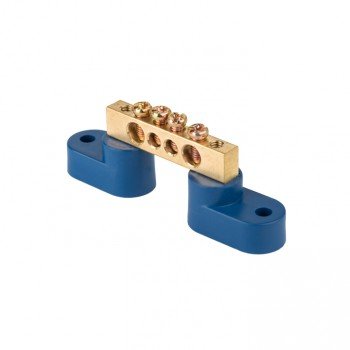 Фотография товара 'EKF Шина «0» N (8х12мм), 4 отверстия, латунь, 2 угловых изолятора ROxima sn0-125-04-2'