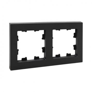 Фотография товара 'EKF UP1-FPB-02 2 - местная рамка, чёрная, пластик Эпика'