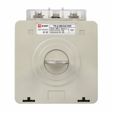 Фотография товара 'EKF tte-S-150-0.5S Трансформатор тока ТТЕ-A-150/5А с клеммой напряжения'