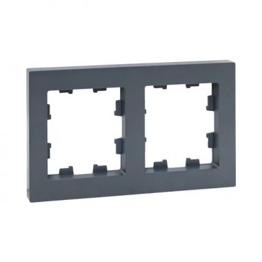 Фотография товара 'EKF UP1-FPG-02 2 - местная рамка, графит, пластик Эпика'