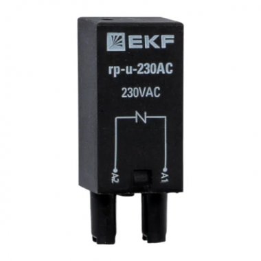 Фотография товара 'EKF rp-u-230AC Модуль защитный c варистором 230В AC для промежуточных реле RP AVERES'