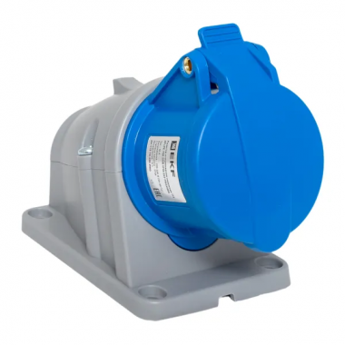 Фотография товара 'EKF ps-113-16-220-PRO Розетка стационарная наружная 113 2Р+РЕ 16А 220В IP44'