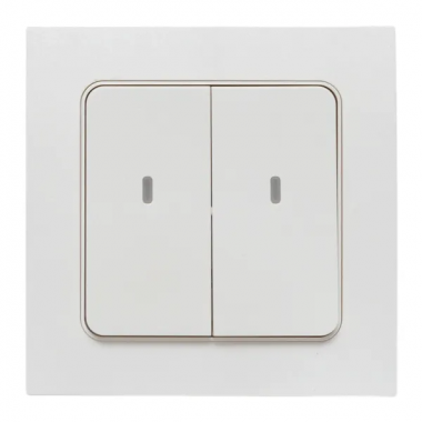 Фотография товара 'EKF RCV-ST2-WS-ZB Умный беспроводной выключатель Стокгольм 2-кл. белый Zigbee'