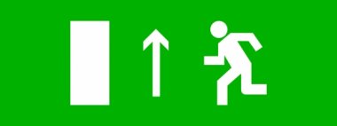 Фотография товара 'EKF pkal-01-05 Пиктограмма "Направление прямо" 320х120мм'