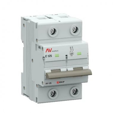 Фотография товара 'EKF mcb125-2-125D-av Выключатель автоматический AV-125 2P 125A (D) 10kA'