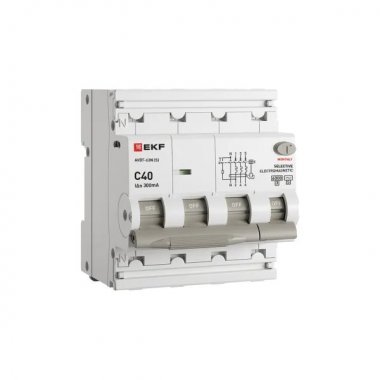 Фотография товара 'EKF D63N46MS40C300 Автоматический выключатель дифференциального тока АВДТ-63N 3P+N (S) 40А'