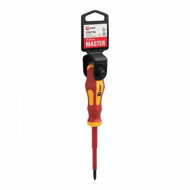 Фотография товара 'EKF Отвертка Master PZ1x80 мм 1000В Basic pz-1-80-mas-in'