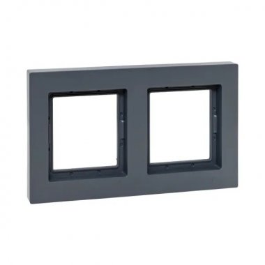 Фотография товара 'EKF UP1-FPG-02-44 2 - местная рамка, IP44, графит, пластик Эпика'