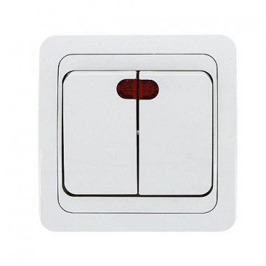 Фотография товара 'EKF Выключатель 2-клавишный с индикатором 10А PROxima EEV10-123-10'